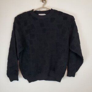Beau Brummel vintage wool sweater textured knit crew neck